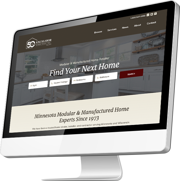 excelsior homes wordpress website development services