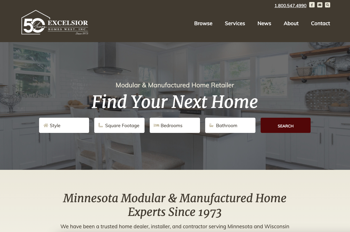 excelsior homes website