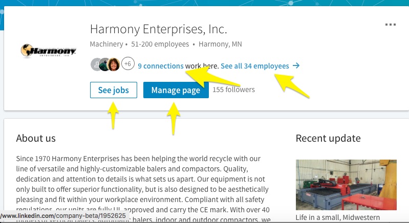 New Linkedin Company Profile - Harmony Enterprises