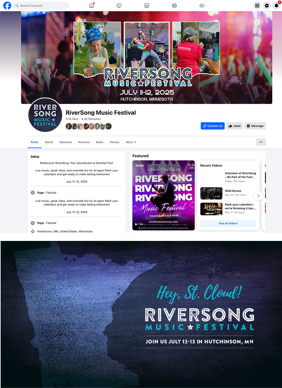 Facebook page example