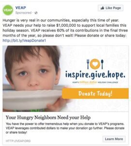 Inspire.Give.Hope Marketing Ad