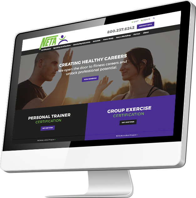 NETA Website Design Homepage Layout