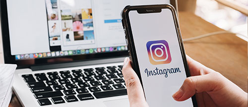 using instagram on cell phone