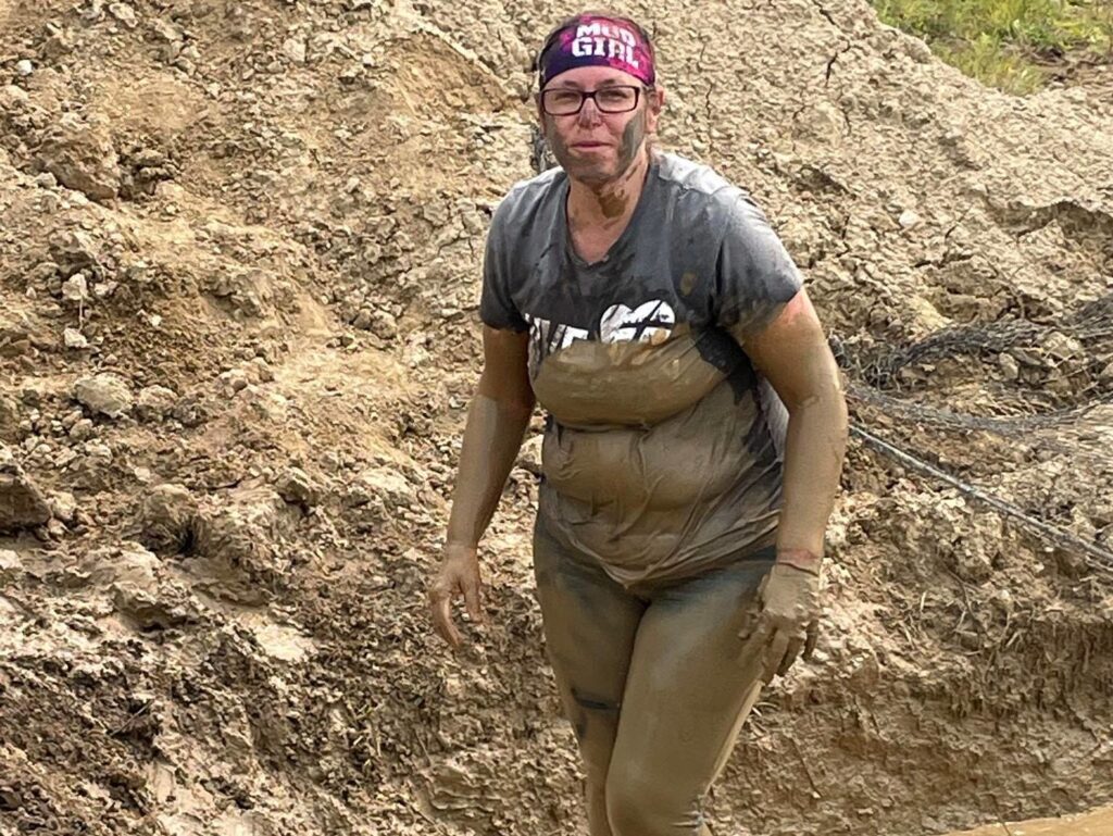 beth in the mud