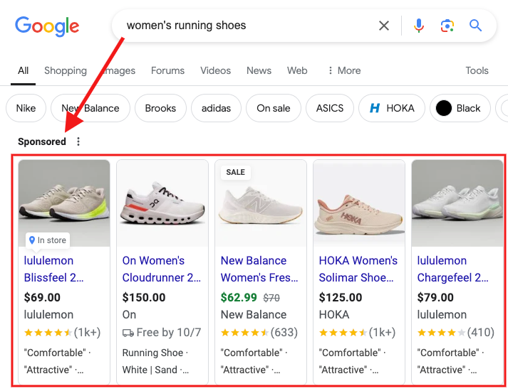 google shopping ads