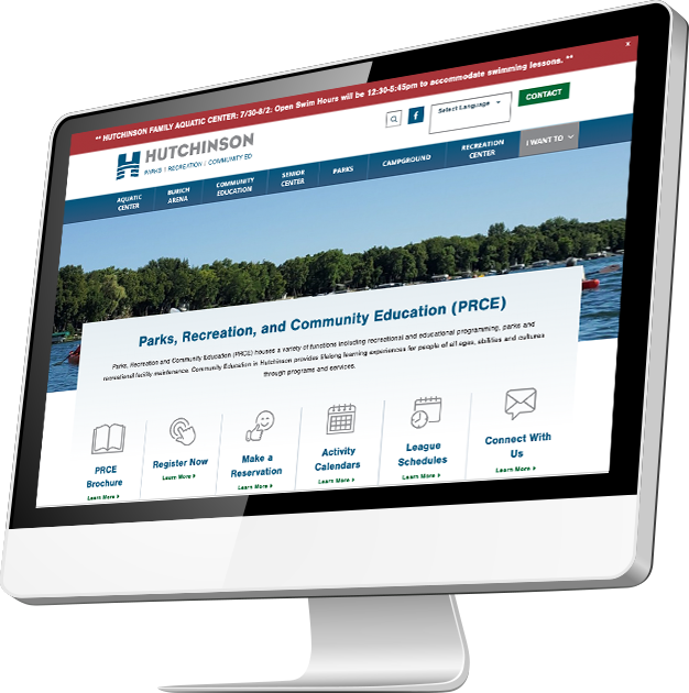 hutchinson parks & rec website