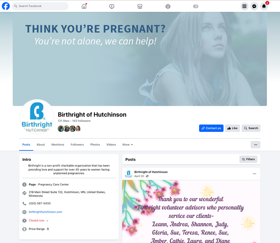 Birthright facebook page 