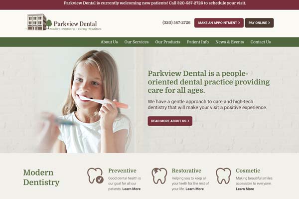 parkview dental website