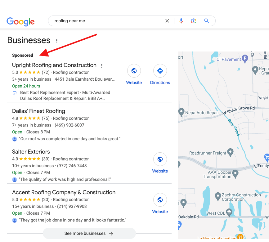 google local search ads