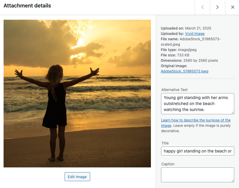 Image alt text example showing proper usage for accessibility.