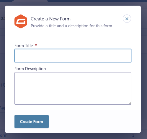 create a new form box