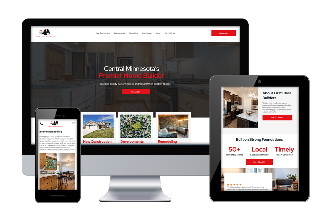 First Class Builders website