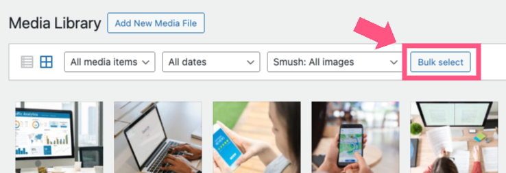Bulk selection option in Media Library