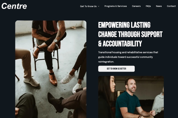 Centre home page