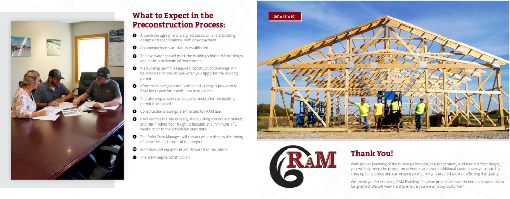 RAM Buildings interior page in sales booklet.