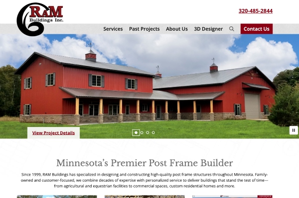 RAM buildings homepage