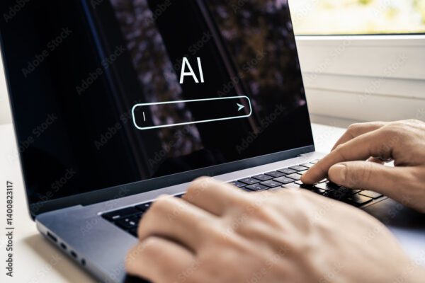 AI screen on laptop