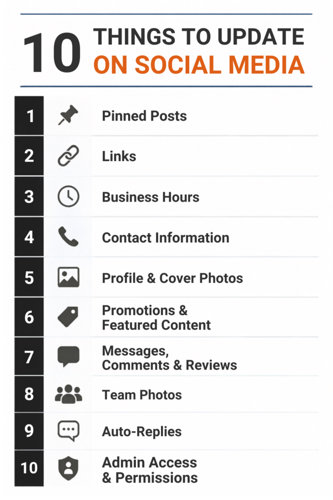 social media list to keep updated