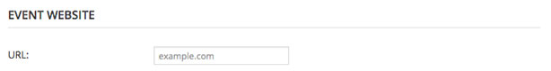 Setting the event website