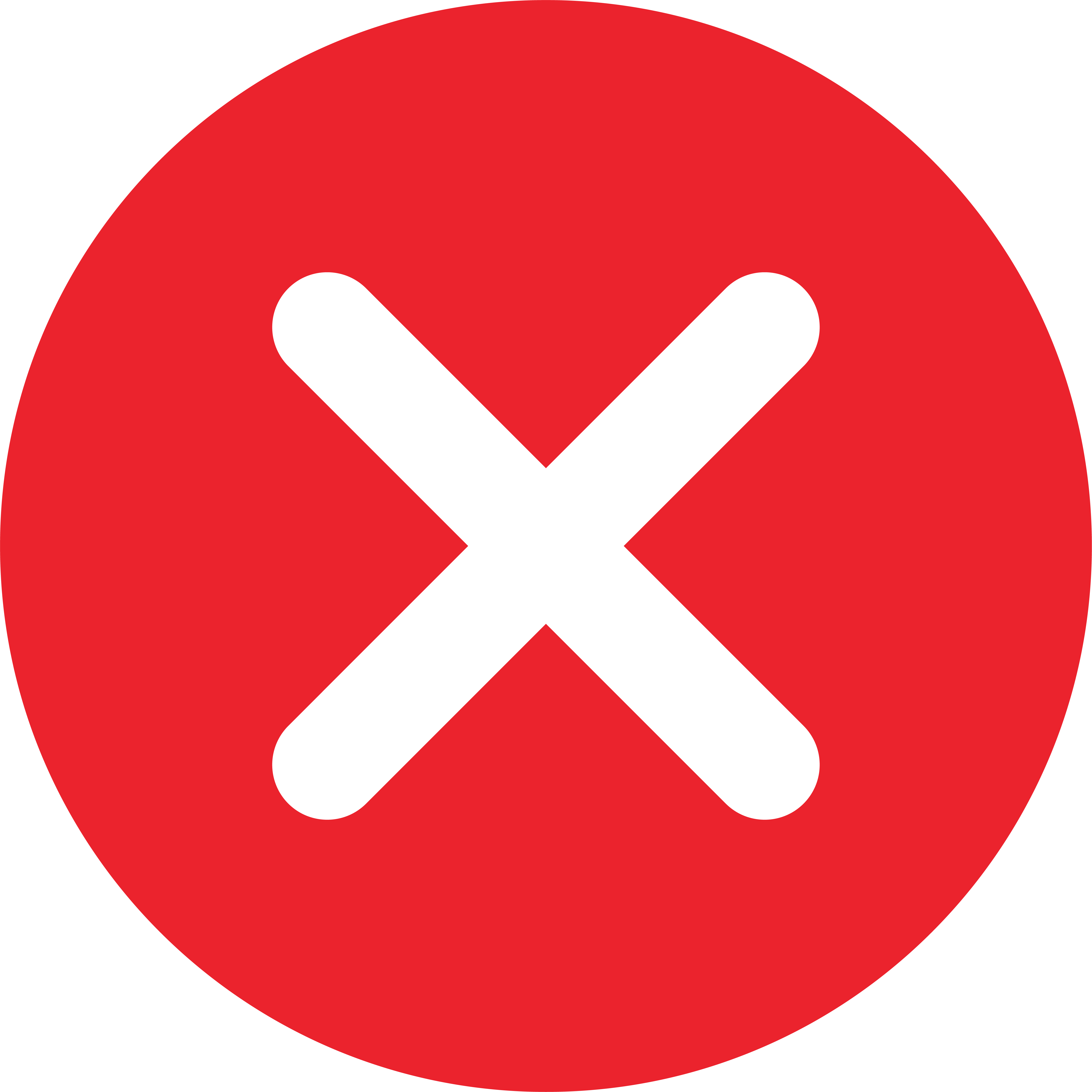 A bold white X symbol centered on a solid red circle, commonly used to indicate an error, a mistake, a stop, or something incorrect—especially in the context of Website Policies where it may signify policy violations or restricted actions.